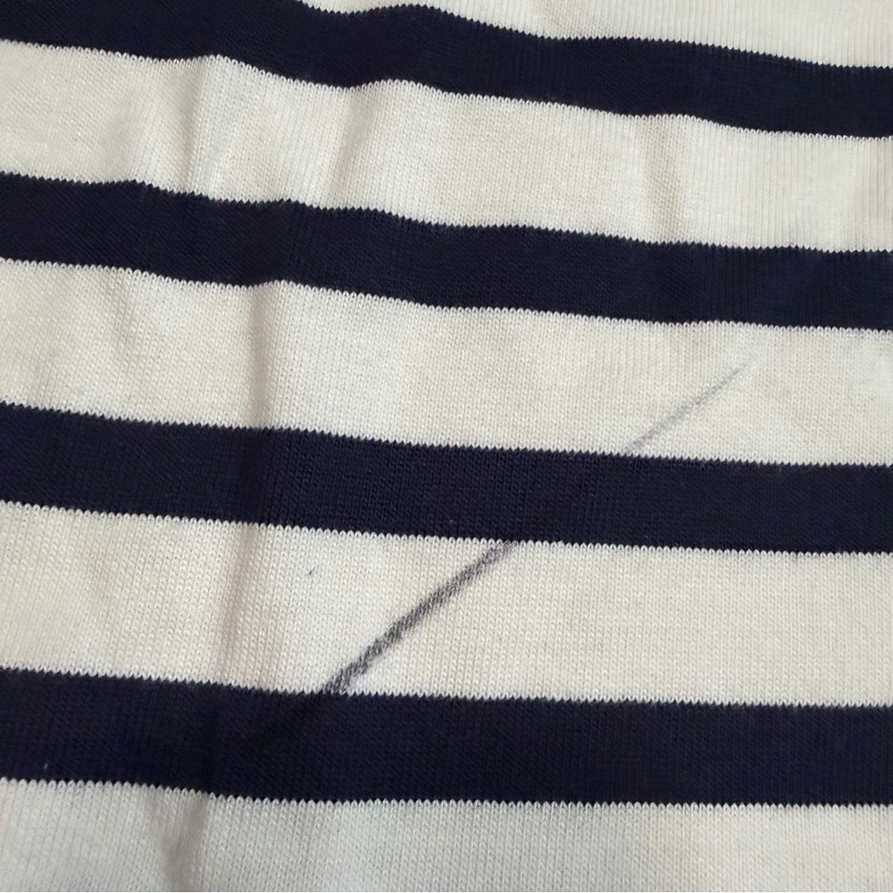 J crew ivory navy Classic mariner cloth boatneck T-shirt in stripe - Picture 7 of 7